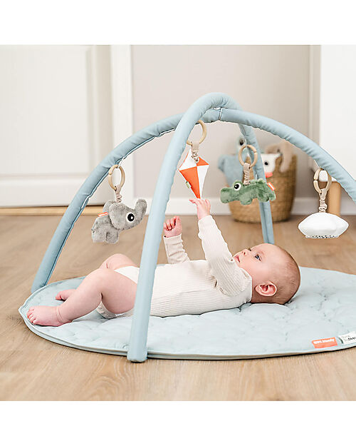 Done By Deer Palestrina Attività con Tappeto Gioco Trapuntato - Azzurro Palestrine