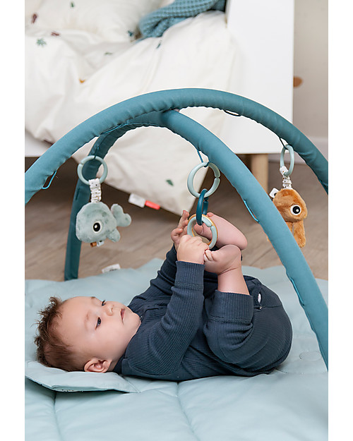 Done By Deer Palestrina Attività con Tappeto Gioco Trapuntato - Blu Palestrine