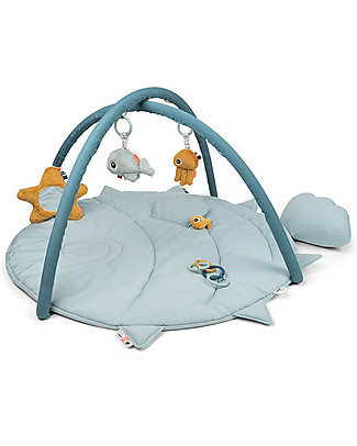 Done By Deer Palestrina Attività con Tappeto Gioco Trapuntato - Blu Palestrine