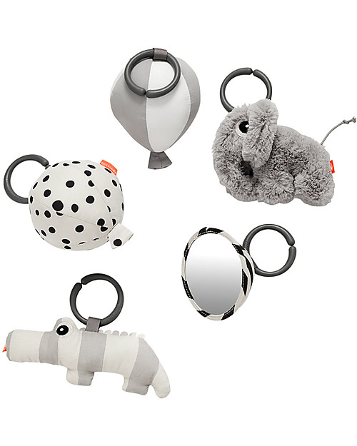 Done By Deer Palestrina Attività con Tappeto Gioco Trapuntato, Grigio Palestrine