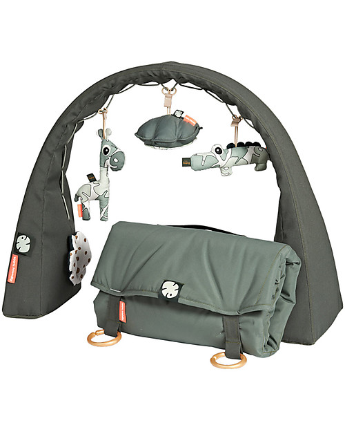 Done By Deer Palestrina Attività Flessibile e Tappeto Gioco, Tiny Tropics - Perfetto come set da viaggio! Palestrine