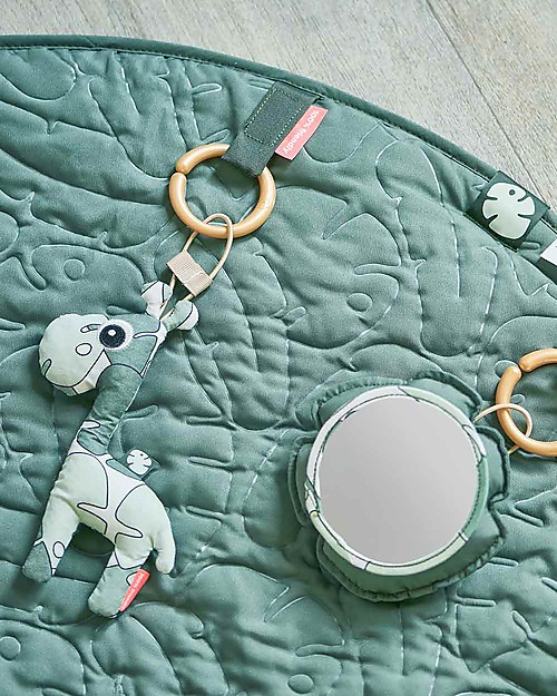 Done By Deer Palestrina Attività Flessibile e Tappeto Gioco, Tiny Tropics - Perfetto come set da viaggio! Palestrine