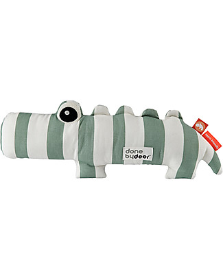 Done By Deer Peluche Croco, Verde - 38x14 cm - Cotone Peluche