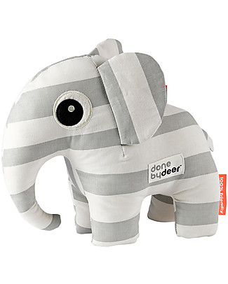 Done By Deer Peluche Elphee, Grigio - 26x23 cm - Cotone Peluche
