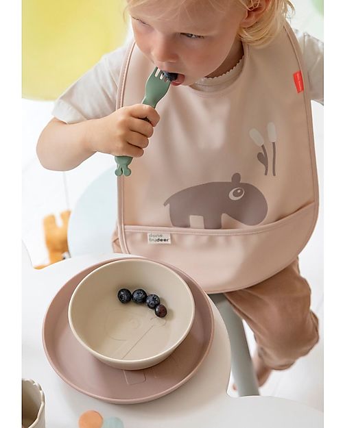 Done By Deer Piattino Pappa Kiddish - Elphee - Powder - 100% Riciclabile senza Melamina Piatti e Scodelle