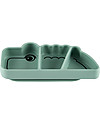 Done By Deer Piatto a Scomparti Anti-Scivolo Stick&Stay Croco, Verde Piatti e Scodelle