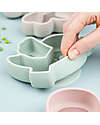 Done By Deer Piatto a Scomparti - Silicone Alimentare - Stick&Stay - Birdee - Blu Piatti e Scodelle