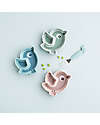 Done By Deer Piatto a Scomparti - Silicone Alimentare - Stick&Stay - Birdee - Blu Piatti e Scodelle