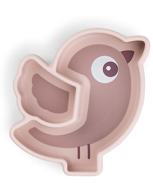 Done By Deer Piatto a Scomparti - Silicone Alimentare - Stick&Stay - Birdee - Cipria Piatti e Scodelle