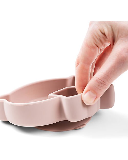 Done By Deer Piatto a Scomparti - Silicone Alimentare - Stick&Stay - Birdee - Cipria Piatti e Scodelle
