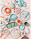 Done By Deer Piatto a Scomparti - Silicone Alimentare - Stick&Stay - Birdee - Cipria Piatti e Scodelle