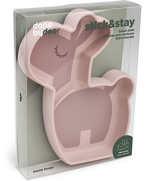 Done By Deer Piatto a Scomparti - Silicone Alimentare - Stick&Stay - Lalee - Cipria Piatti e Scodelle
