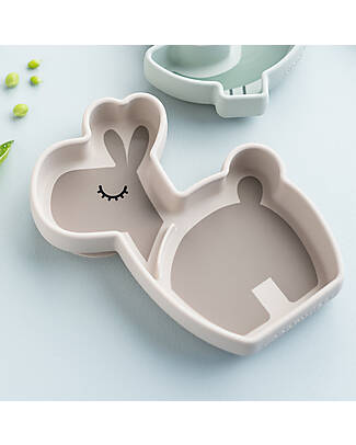 Done By Deer Piatto a Scomparti - Silicone Alimentare - Stick&Stay - Lalee - Sabbia Piatti e Scodelle