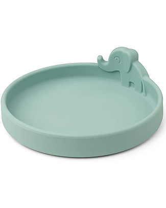 Done By Deer Piatto Anti-Scivolo in Silicone Alimentare -Peekaboo -Elphee - Celeste Set Pappa
