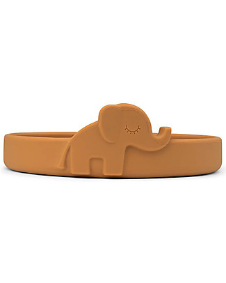 Done By Deer Piatto Anti-Scivolo in Silicone Alimentare - Peekaboo -Elphee - Mostarda Set Pappa