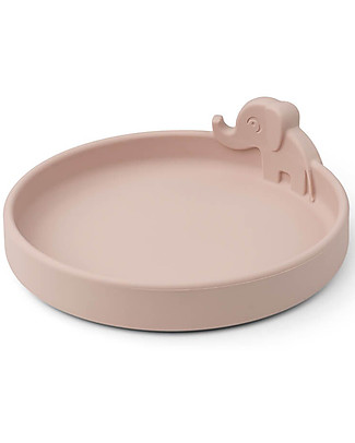Done By Deer Piatto Anti-Scivolo in Silicone Alimentare -Peekaboo-Elphee - Rosa Cipria Set Pappa