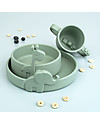 Done By Deer Piatto Anti-Scivolo in Silicone Alimentare -Peekaboo -Elphee - Verde Piatti e Scodelle