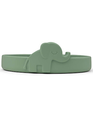 Done By Deer Piatto Anti-Scivolo in Silicone Alimentare -Peekaboo -Elphee - Verde Set Pappa