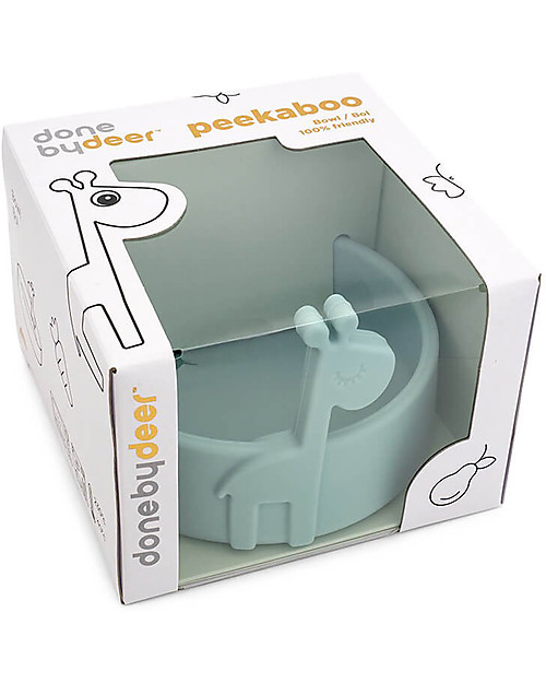 Done By Deer Piatto Anti-Scivolo in Silicone Alimentare -Peekaboo - Raffi - Celeste Piatti e Scodelle