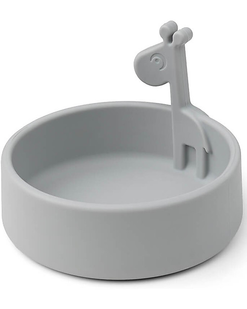 Done By Deer Piatto Anti-Scivolo in Silicone Alimentare -Peekaboo -Raffi - Grigio Piatti e Scodelle