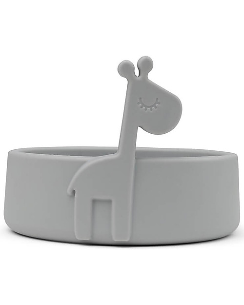 Done By Deer Piatto Anti-Scivolo in Silicone Alimentare -Peekaboo -Raffi - Grigio Piatti e Scodelle