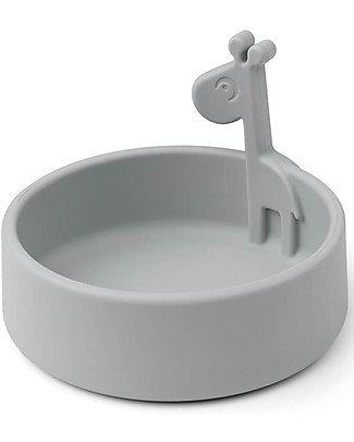 Done By Deer Piatto Anti-Scivolo in Silicone Alimentare -Peekaboo -Raffi - Grigio Set Pappa