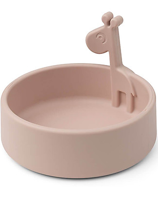 Done By Deer Piatto Anti-Scivolo in Silicone Alimentare - Peekaboo - Raffi - Rosa Cipria Set Pappa
