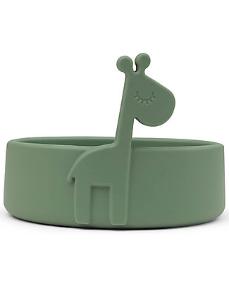 Done By Deer Piatto Anti-Scivolo in Silicone Alimentare -Peekaboo -Raffi -Verde Set Pappa