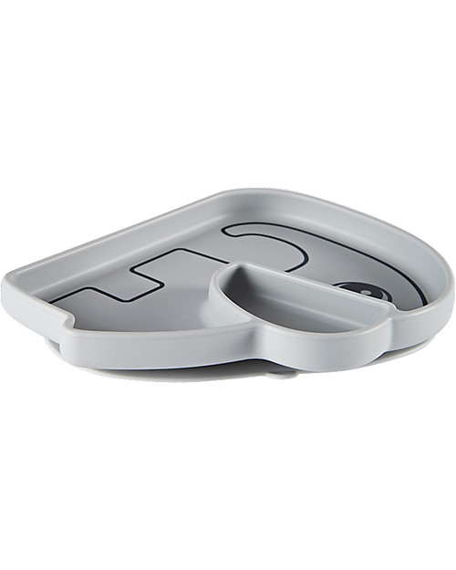 Done By Deer Piatto Anti-Scivolo Stick&Stay Elphee, Grigio Piatti e Scodelle