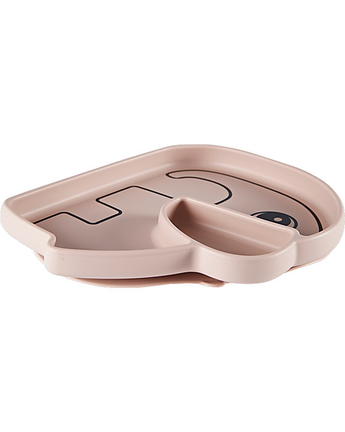 Done By Deer Piatto Anti-Scivolo Stick&Stay Elphee, Rosa Cipria Piatti e Scodelle
