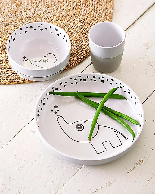 Done By Deer Piatto Anti-Scivolo Yummyplus Elphee, Grigio Piatti e Scodelle