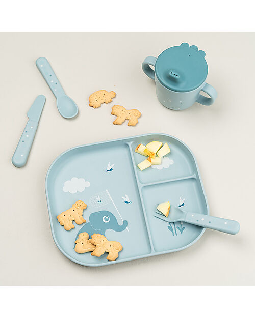 Done By Deer Piatto con Scomparti Foodie - Elphee - 100% PP Alimentare Piatti e Scodelle