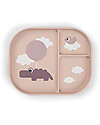 Done By Deer Piatto con Scomparti Foodie - Happy Clouds Cipria - 100% PP Alimentare Piatti e Scodelle