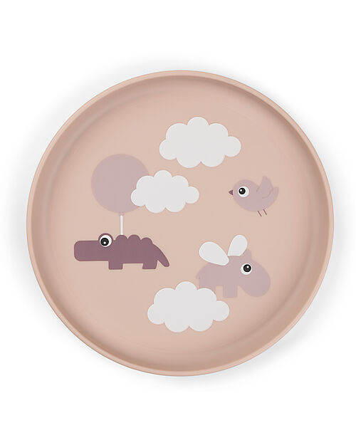 Done By Deer Piatto Foodie - Happy Clouds Cipria - 100% PP Alimentare Piatti e Scodelle