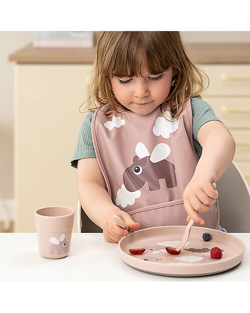 Done By Deer Piatto Foodie - Happy Clouds Cipria - 100% PP Alimentare Piatti e Scodelle