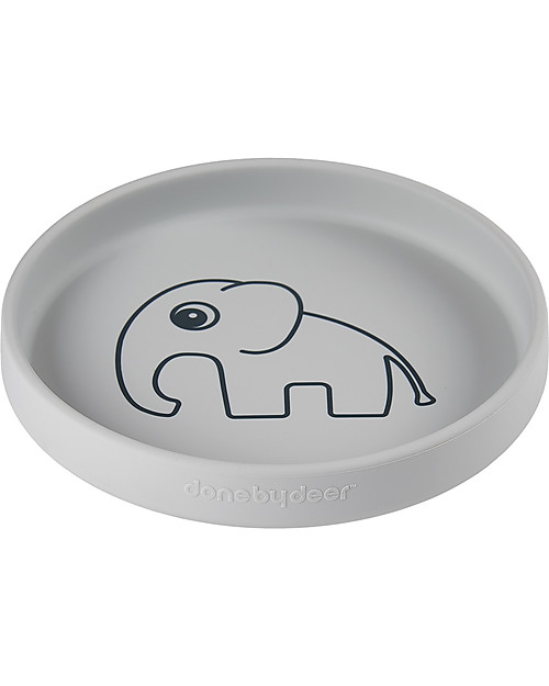 Done By Deer Piatto in Silicone Alimentare Elphee - Grigio Piatti e Scodelle