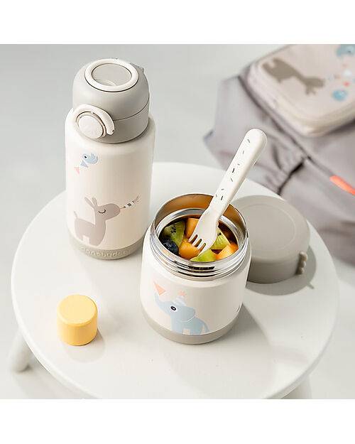 Done By Deer Porta Pranzo Termico - Celebration - Sabbia - 300 ml Contenitori Termici