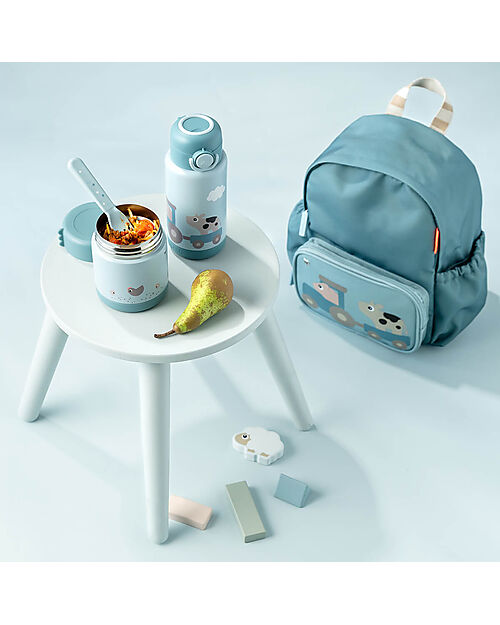 Done By Deer Porta Pranzo Termico - Tiny Farm - Blu - 300ml Contenitori Termici