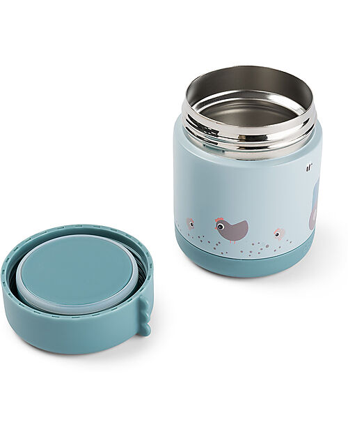 Done By Deer Porta Pranzo Termico - Tiny Farm - Blu - 300ml Contenitori Termici