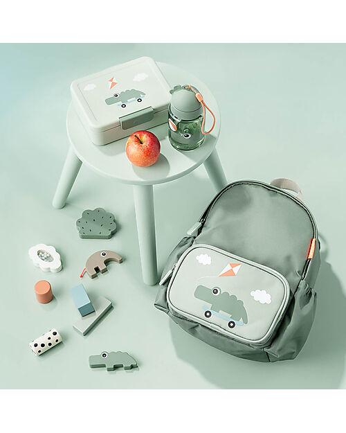 Done By Deer Portapranzo con Divisorio - Playground - Verde - Perfetto per Piccole Manine! Porta Merenda