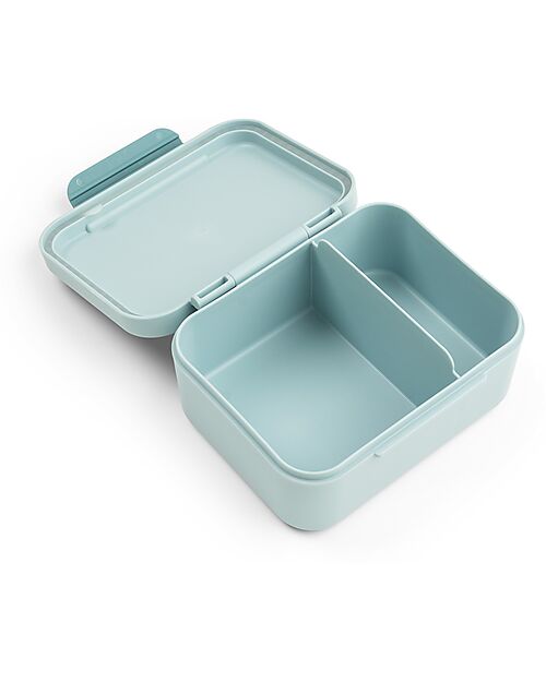 Done By Deer Portapranzo con Divisorio - Tiny Farm - Blu - 13 x 11 x 6 cm - 100% PP Alimentare Porta Merenda