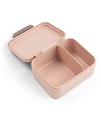 Done By Deer Portapranzo con Divisorio - Tiny Farm - Cipria - 13 x 11 x 6 cm - 100% PP Alimentare Porta Merenda