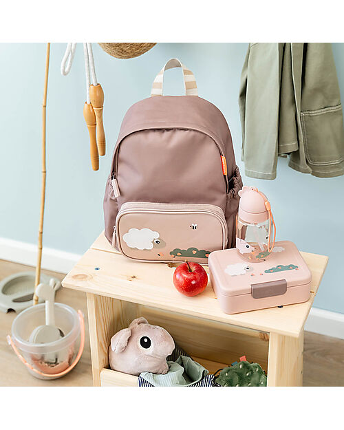 Done By Deer Portapranzo con Divisorio - Tiny Farm - Cipria - Perfetto per Piccole Manine! Contenitori per Alimenti