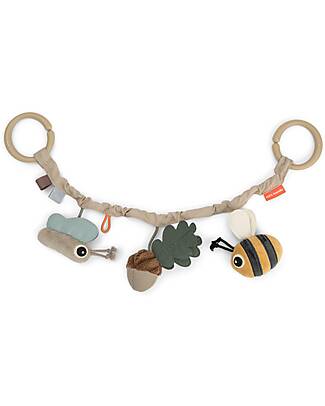 Done By Deer Pram Toy - Tiny Trails - Sand - 44 x 9,5 cm - 0+ Newborn Toys_