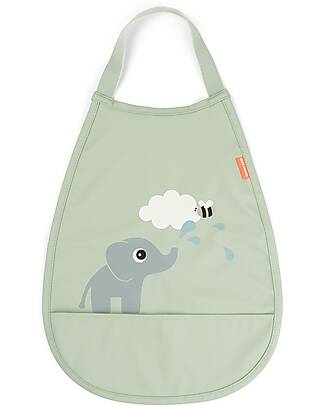 Done By Deer Pull Over Bib - Waterproof with Pocket - Elphee - Green - OEKO-TEX Certified Waterproof Bibs