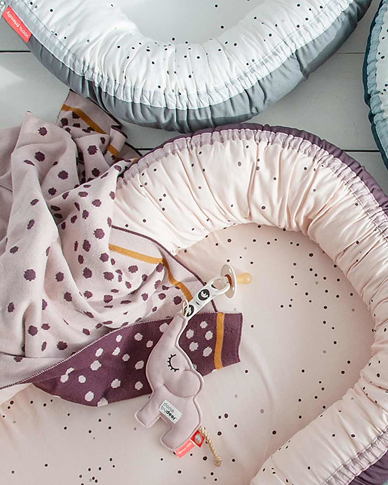 Set Biancheria Letto Baby Done By Deer Elphee Rosa - Copripiumino 70x100 Cm E Federa 40x45 Cm, Cotone Oeko-Tex