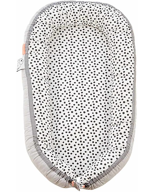 Done By Deer Riduttore Happy Dots, Grigio - Cotone - Dalla nascita Riduttori Lettino