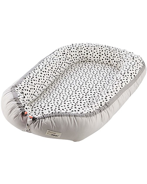 Done By Deer Riduttore Happy Dots, Grigio - Cotone - Dalla nascita Riduttori Lettino