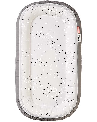 Done By Deer Riduttore Plus, Dreamy Dots, Bianco/Grigio - Cotone - Dalla nascita Riduttori Lettino