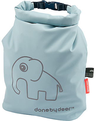 Done By Deer Sacca Portaoggetti Impermeabile Elphee, Celeste - Fatta con bottiglie di plastica riciclate! Zaini